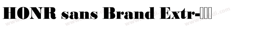 HONR sans Brand Extr字体转换
